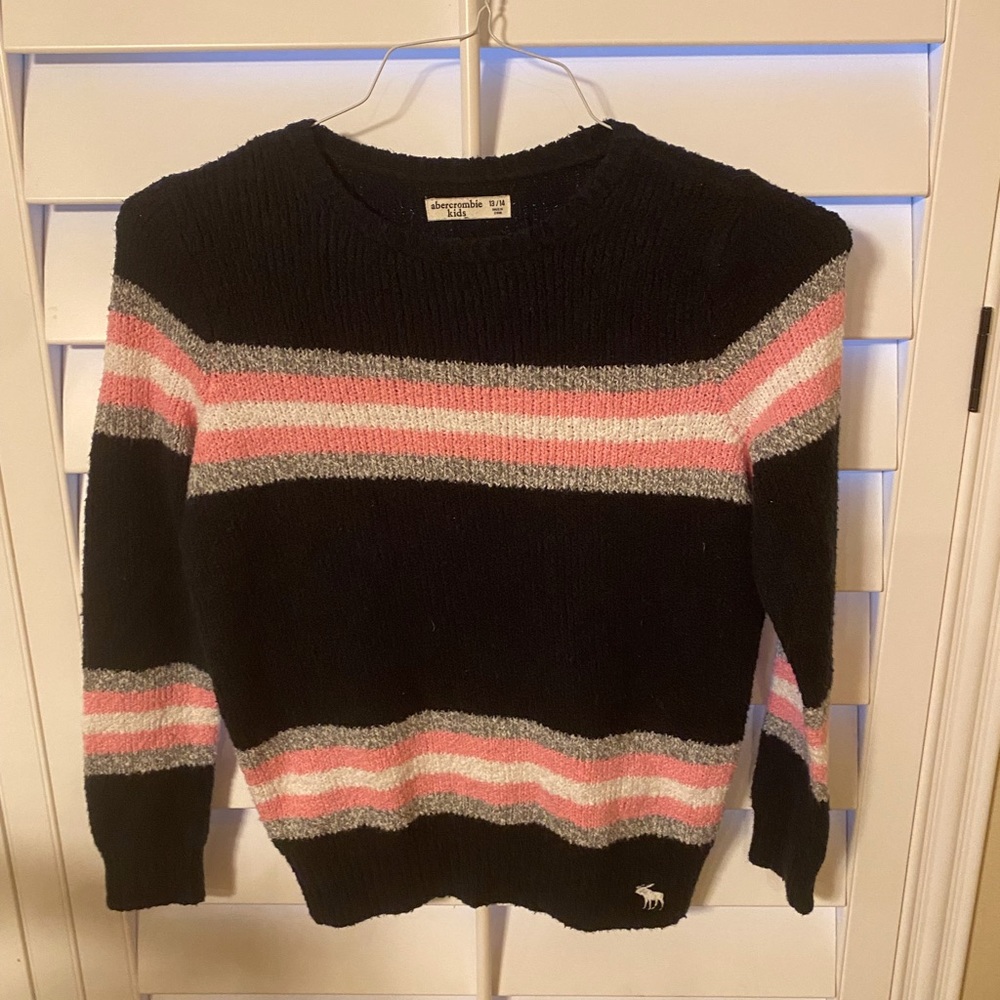 Abercrombie Kids Navy with tan, pink white stripes
